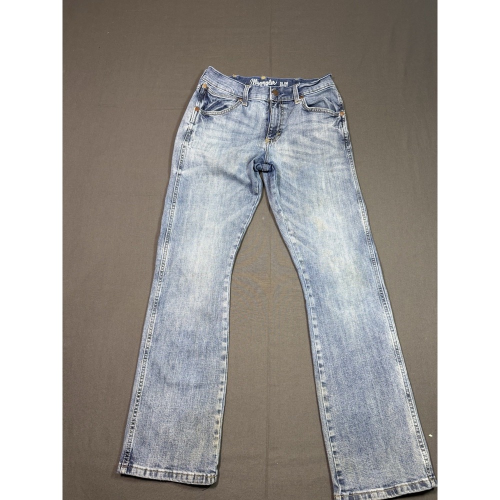 Wrangler Retro Jeans Mens 29x32 Blue Slim Bootcut Denim Western Cowboy Ranchwear